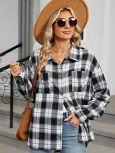 Load image into Gallery viewer, Plaid Collared Neck Long Sleeve Shirt
