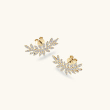 Load image into Gallery viewer, Moissanite 925 Sterling Silver Leaf Shape Stud Earrings
