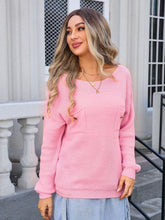 Load image into Gallery viewer, Decor Button Drop Shoulder Knit Top
