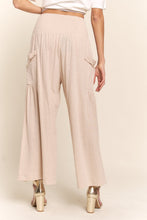 Load image into Gallery viewer, J.NNA Smocked Waist Boho Wide Leg Pants with Pockets
