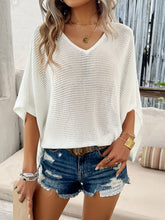 Load image into Gallery viewer, V-Neck Batwing Sleeve Knit Top
