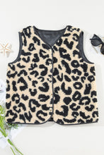 Load image into Gallery viewer, Leopard Button Up Vest Coat
