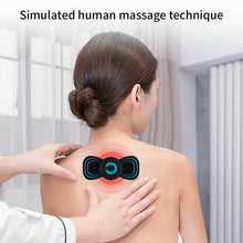 Load image into Gallery viewer, Portable Mini Electric Neck Back Body Massager Cervical Massage Stimulator Pain Relief Massage Patch With USB Charging Cable
