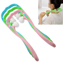 Load image into Gallery viewer, Plastic Pressure Point Therapy Neck Massageador Massagem Relieve Hand Roller Neck Massager For Neck Shoulder Trigger Point
