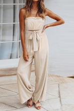 Load image into Gallery viewer, Tied Cutout Tube Wide Leg Jumpsuit
