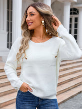 Load image into Gallery viewer, Decor Button Drop Shoulder Knit Top
