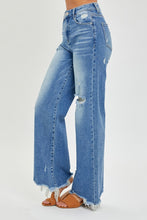 Load image into Gallery viewer, Risen Full Size High Rise Frayed Hem Wide Leg Jeans
