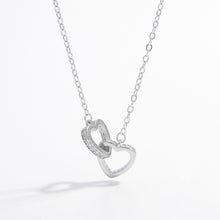 Load image into Gallery viewer, 925 Sterling Silver Inlaid Zircon Heart Necklace
