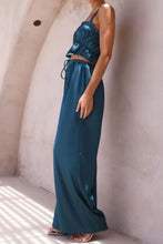 Load image into Gallery viewer, Ruffled Sleeveless Top and Wide Leg Pants Set
