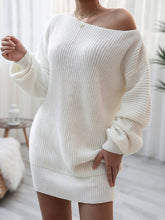 Load image into Gallery viewer, Rib-Knit Mini Sweater Dress
