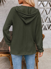 Load image into Gallery viewer, Double Take Drawstring Dropped Shoulder Long Sleeve Hoodie
