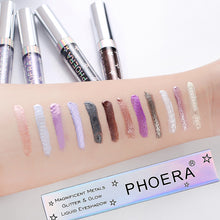 Load image into Gallery viewer, PHOERA Magnificent Metals Glitter and Glow Liquid Eyeshadow 12 Colors
