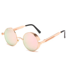 Load image into Gallery viewer, Round Frame Retro Frame Punk Sunglasses Trendy Sunglasses Color Lens HD Sunglasses
