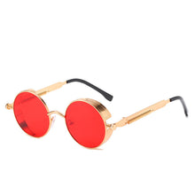 Load image into Gallery viewer, Round Frame Retro Frame Punk Sunglasses Trendy Sunglasses Color Lens HD Sunglasses
