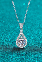 Load image into Gallery viewer, 2 Carat Moissanite Teardrop Pendant 925 Sterling Silver Necklace
