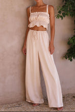 Load image into Gallery viewer, Ruffled Sleeveless Top and Wide Leg Pants Set
