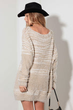 Load image into Gallery viewer, Thinkable Mixed-Stitch Front Tie Sweater Dress
