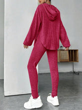 Load image into Gallery viewer, Round Neck Dropped Shoulder Hoodie and Pants Set
