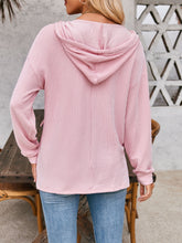 Load image into Gallery viewer, Double Take Drawstring Dropped Shoulder Long Sleeve Hoodie
