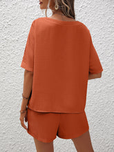 Load image into Gallery viewer, Waffle-Knit Top and Shorts Set
