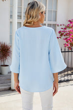 Load image into Gallery viewer, V-Neck Three-Quarter Sleeve Top
