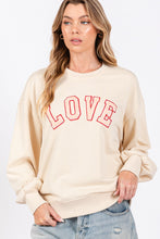 Load image into Gallery viewer, SAGE + FIG LOVE Path Applique Drop Shoulder Sweatshirt
