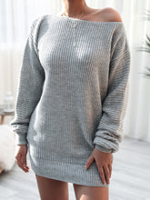 Load image into Gallery viewer, Rib-Knit Mini Sweater Dress
