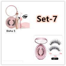 Load image into Gallery viewer, Natural Long Lasting Magnetic Liquid Eyeliner &amp; Magnetic False Eyelashes &amp; Tweezer Set Make up Set
