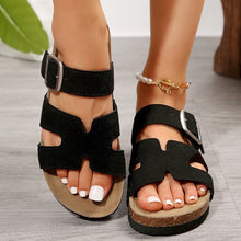 Load image into Gallery viewer, Open Toe Hollow Buckle Sandals
