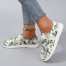 Load image into Gallery viewer, Printed Round Toe Flat Sneakers
