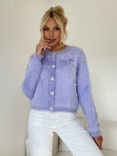 Load image into Gallery viewer, Button Down Long Sleeve Fuzzy Cardigan
