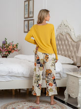 Load image into Gallery viewer, Round Neck Top and Printed Pants Lounge Set
