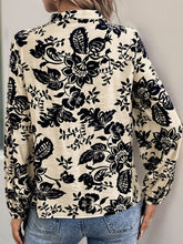 Load image into Gallery viewer, Perfee Printed Notched Long Sleeve Shirt
