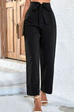 Load image into Gallery viewer, Belted High-Rise Wide Leg Pants
