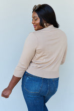 Load image into Gallery viewer, Doublju My Favorite Full Size 3/4 Sleeve Cropped Cardigan in Khaki
