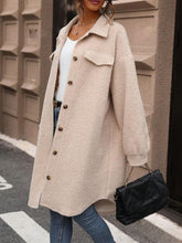 Load image into Gallery viewer, Button Up Drop Shoulder Sherpa Coat
