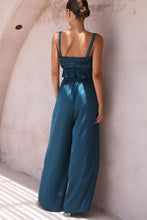 Load image into Gallery viewer, Ruffled Sleeveless Top and Wide Leg Pants Set
