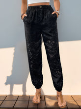 Load image into Gallery viewer, Perfee Pocketed Lace Elastic Waist Pants
