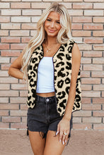 Load image into Gallery viewer, Leopard Button Up Vest Coat
