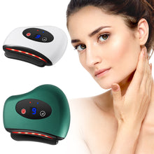 Load image into Gallery viewer, Eletric Bianstone Gua Sha Board Tools Hot Compress Heating Vibration Back Facial Massager Meridian Lymphatic Drainage Scraping Heating Vibration Scraping Neck Face Skin Lifting Removal Wrinkle Tool
