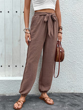 Load image into Gallery viewer, Perfee Tied High Waist Pants with Pockets
