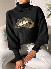 Load image into Gallery viewer, Lip Turtleneck Long Sleeve Sweater
