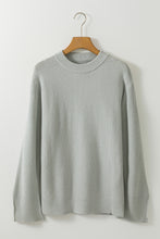 Load image into Gallery viewer, Slit Cuff Round Neck Long Sleeve Sweater
