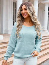 Load image into Gallery viewer, Decor Button Drop Shoulder Knit Top
