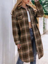 Load image into Gallery viewer, Plaid Button Up Long Sleeve Shacket
