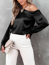 Load image into Gallery viewer, One Shoulder Long Sleeve Blouse
