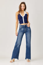 Load image into Gallery viewer, Risen Full Size High Rise Frayed Hem Wide Leg Jeans
