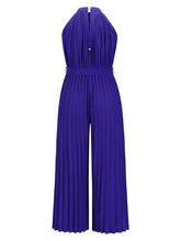 Load image into Gallery viewer, Cutout Tied Pleated Sleeveless Jumpsuit
