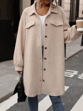 Load image into Gallery viewer, Button Up Drop Shoulder Sherpa Coat
