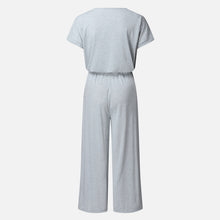 Load image into Gallery viewer, V-Neck Short Sleeve Jumpsuit
